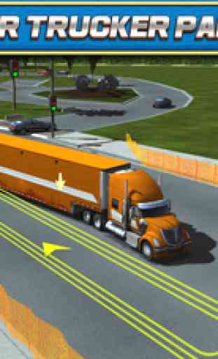 Monster Trucker Parking Simulator Game - Real Car Driving Test Run Sim Racing Games 4