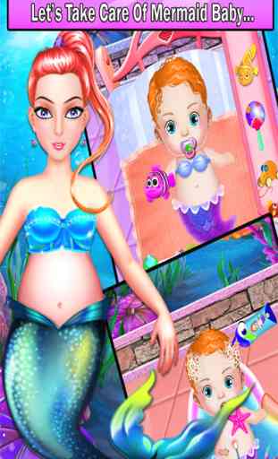 Mermaid Baby Born - Pregnant mermaid mommy game 1