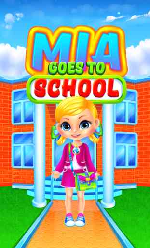 Mia goes to School - Preschool Salon & Kids Games 1