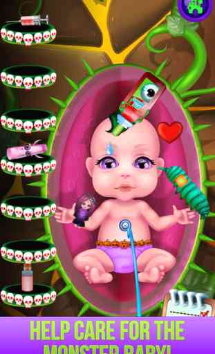 Monster's New Baby - Kids Halloween Salon Games 2