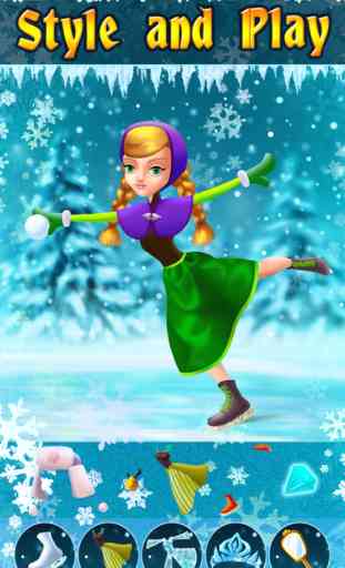 My Ice Skating Snow Princesses Dress Up Game - Free App 1