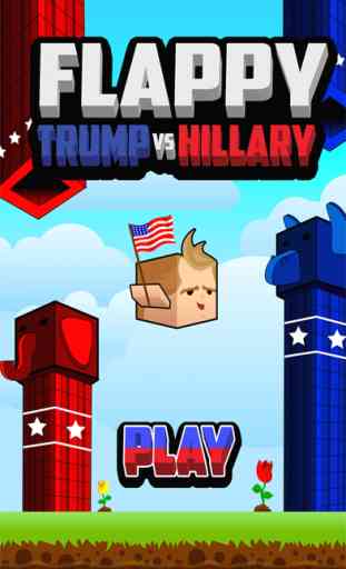 Flappy Donald Trump vs. Hillary Election Run – Face Off Flyer President 1