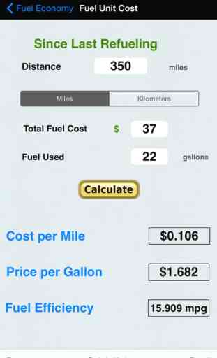 Fuel Calc : MPG, L100k, Car Economy Calculator 1