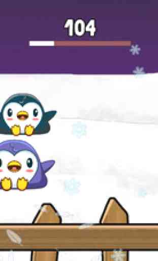 Penguin Bird Shooter Club FREE - Fling snowballs to shoot down penguins game 1