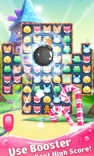 Pet Crush Pop Legend - Delicious Sweetest Candy Match 3 Games Free 4