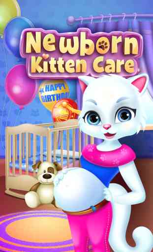 Newborn Kitten Care - Cute Baby Girls Kids Games 1