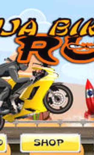 Ninja Bike Run - Motorcycle Surfers Racing on Offroad Desert Subway 1