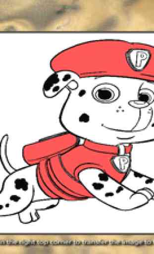 Paw Puppy the beautiful patrol Coloring Game 2