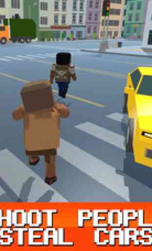 Pixel City: Crime Car Theft Race 3D 2