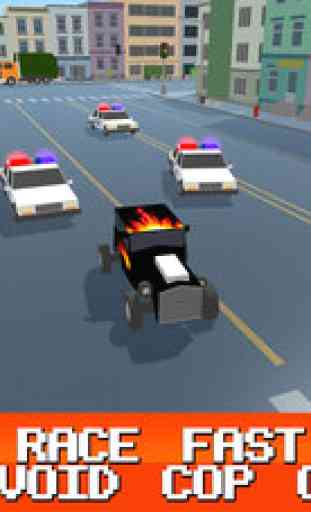 Pixel City: Crime Car Theft Race 3D 3