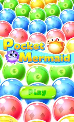 Pocket Mermaid - Pop bubble shooter game of crush happy birds inside world 4