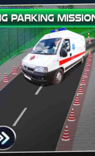 Police Emergency Car Parking Simulator - 3D Bus Driving Test & Truck Park Racing Games 2