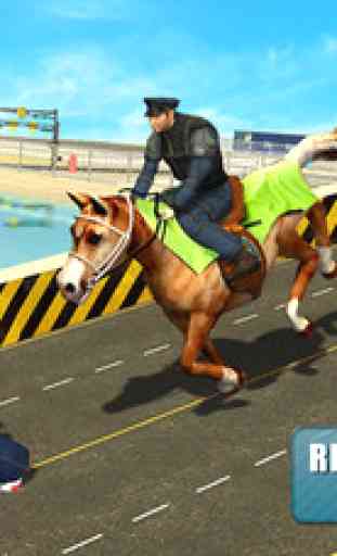 Police Horse Crime City Chase - Clean City from robbers and criminals set free in town 3