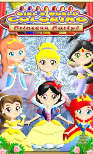 Princess Coloring World: My Fairy Tail Paint, Play and Draw Book for Girls! FREE 3