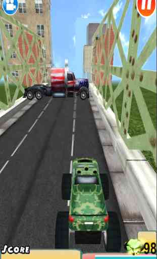Real Crazy 3D Monster Truck Run: Extreme Offroad Highway Legends- Free Racing Game 2