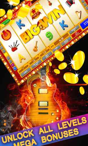 Rock'n'Roll Music Champion Vegas Star: Get lucky and win daily gold coins in the lottery 1