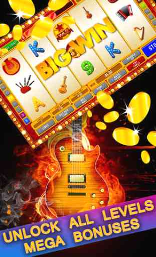 Rock'n'Roll Music Champion Vegas Star: Get lucky and win daily gold coins in the lottery 4
