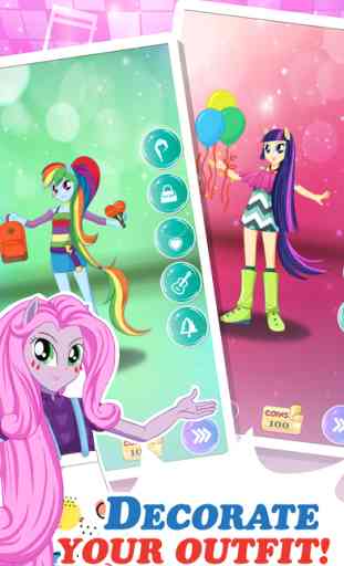 Pony Dress-Up Game - My Little Rain bow Rocks Girl 3