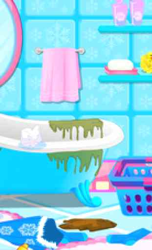 Pregnant Barbara Bathroom Cleaning 1