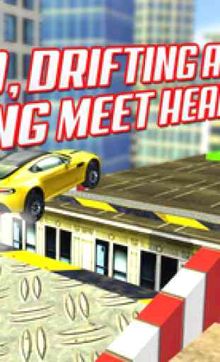 Roof Jumping Stunt Driving Parking Simulator - Real Car Racing Test Sim Run Race Games 4