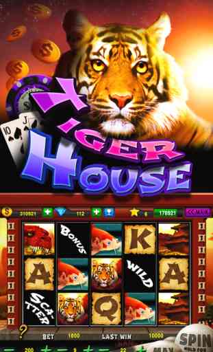 SLOTS - Tiger House Casino! FREE Vegas Slot Machine Games of the Grand Jackpot Palace! 2