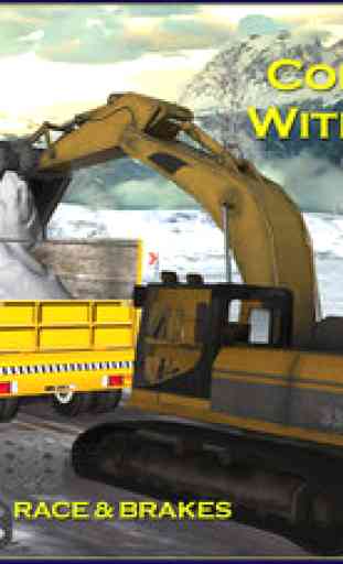 Snow Plow Truck Driver 3D Simulator - Drive snowblower to clear up ice and excavate the snow with excavator 1