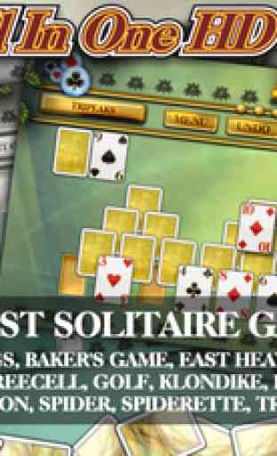 Solitaire All In One HD Free - The Classic Card Game Full Deluxe Puzzle Pack ( TriPeaks, Klondike, FreeCell, Pyramid, Spider, etc... ) 2