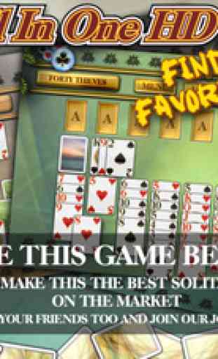 Solitaire All In One HD Free - The Classic Card Game Full Deluxe Puzzle Pack ( TriPeaks, Klondike, FreeCell, Pyramid, Spider, etc... ) 3