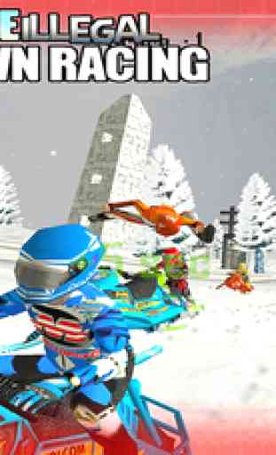 SnowMobile Illegal KnockDown Racing - Racing Games 2