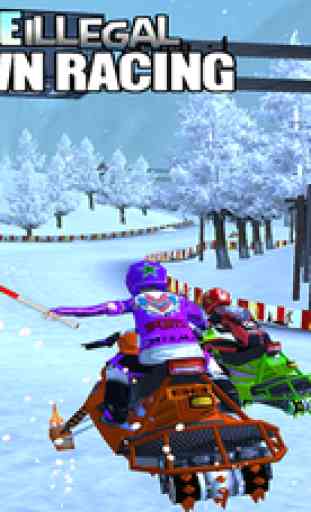SnowMobile Illegal KnockDown Racing - Racing Games 3