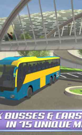 Soccer Stadium Sports Car & Bus Parking Simulator 3D Driving Sim 2