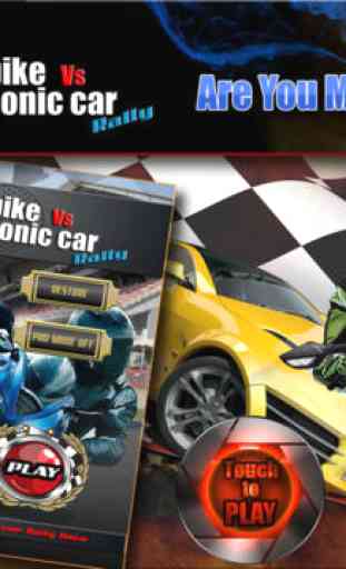 Superbike Vs Super Sonic Cars FREE : Tough Asphalt Track Moto Rally 4
