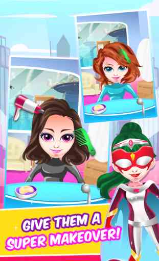 Superhero Princess Hair Salon - fun nail makeover & make-up spa girl games for kids! 2