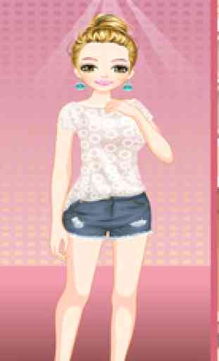 T-shirt Girls - Dress up and make up game for kids who love fashion t-shirts 3