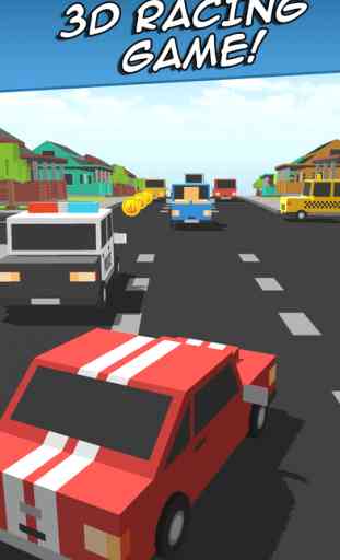Speedy Car Racer - Free Craft Traffic Game of Blocky Mustang 1