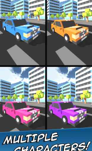 Speedy Car Racer - Free Craft Traffic Game of Blocky Mustang 3