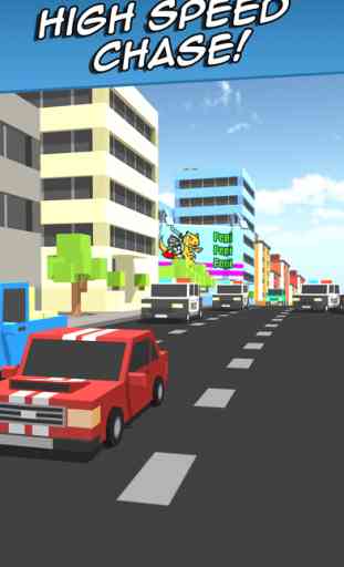 Speedy Car Racer - Free Craft Traffic Game of Blocky Mustang 4