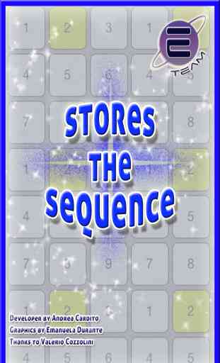 Stores the sequence 1