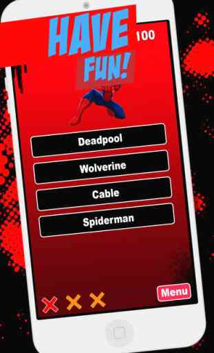Super Quiz Game for: Deadpool Version 2