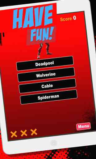 Super Quiz Game for: Deadpool Version 4