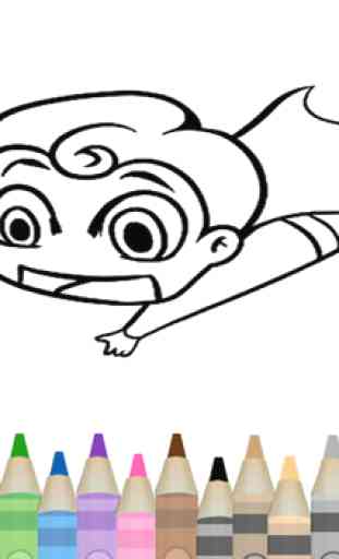 SuperHero Chibi Coloring Book For Kids 4