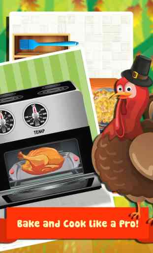 Thanksgiving Dinner Food Maker Salon - fun lunch cooking & making games for kids 2 (boys & girls) 2