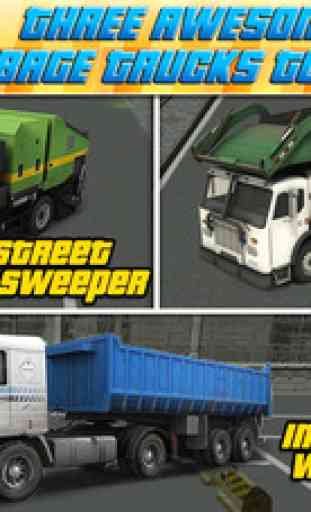 Trash Truck Parking Simulator Game - Real Monster Garbage Car Driving Test Racing Games 2