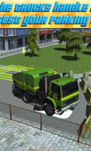 Trash Truck Parking Simulator Game - Real Monster Garbage Car Driving Test Racing Games 4