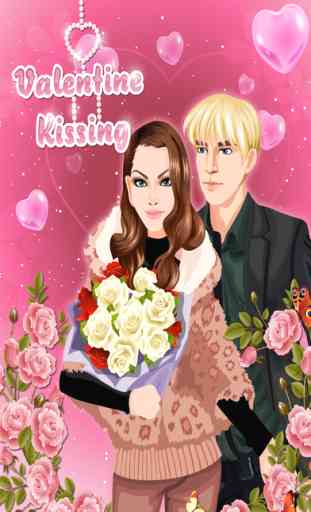 Valentine Kissing –  Kissing Game for  girls in love at Valentine day 1