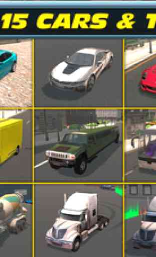 Trailer Truck Parking with Real City Traffic Car Driving Sim 4