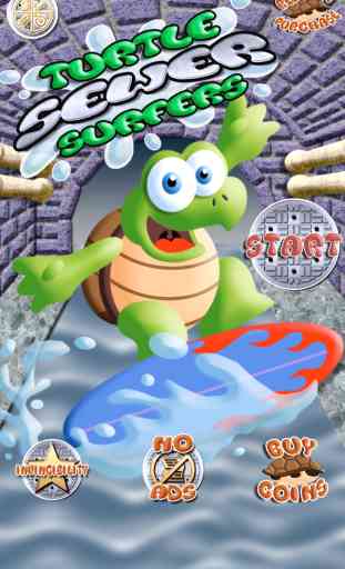 Turtle Sewer Surfer's FREE - A Swim-ing Jetpack Game 3