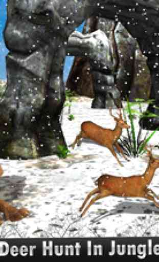 Wild African Lion Sim 3D - Real Safari King Hunting Deer on Snow Mountains in Winter 3