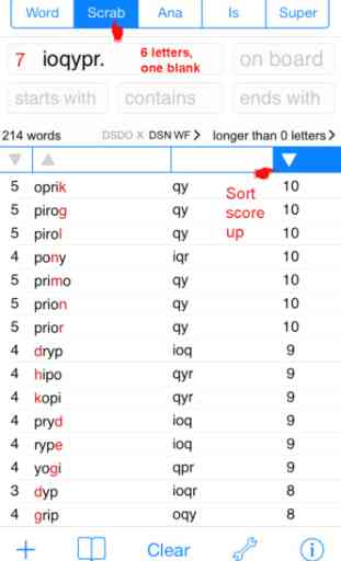 Words Finder PRO Dansk/Danish - find the best words for crossword, Wordfeud, Scrabble, cryptogram, anagram and spelling 3