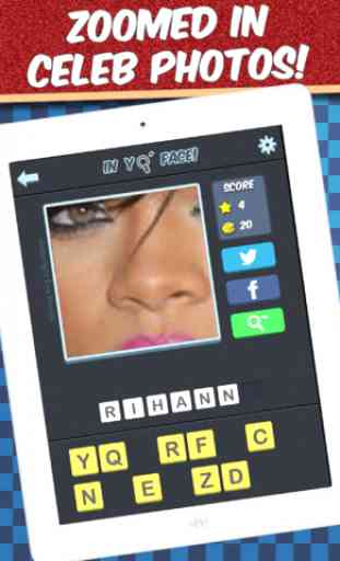 Zoomed in Celebrities Quiz - The best free word game to guess famous movie and tv celebrity photos 4